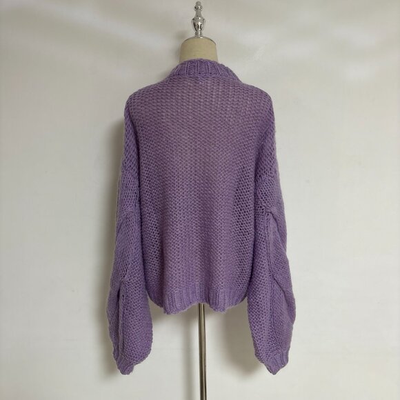 LOEWE Anagram Knit Mohair Blend Sweater (Purple) - Picture 13 of 16